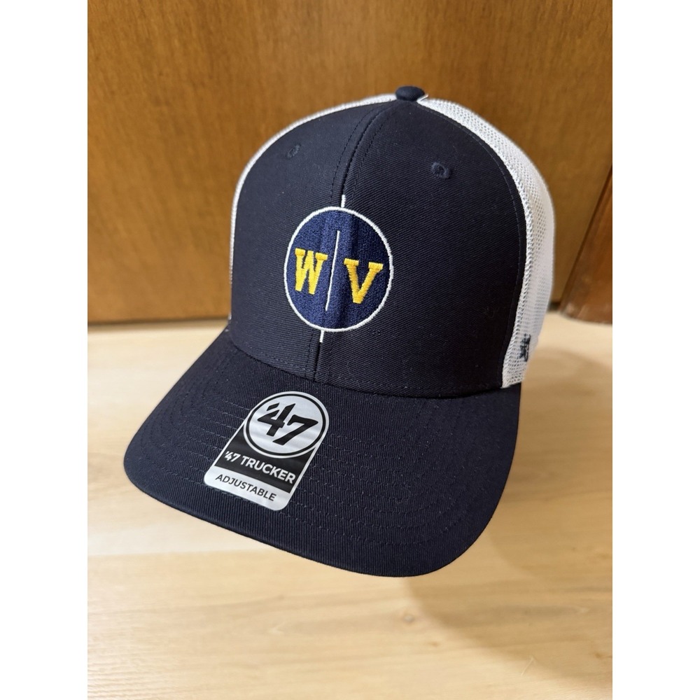 47 Brand Men's One Size West Virginia Mountaineers WV Cap Black Mesh Trucker Hat
